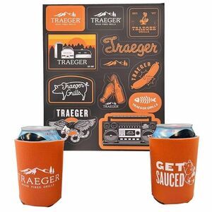 Traeger "Get Sauced" Koozies & Limited Edition Swag Stickers
